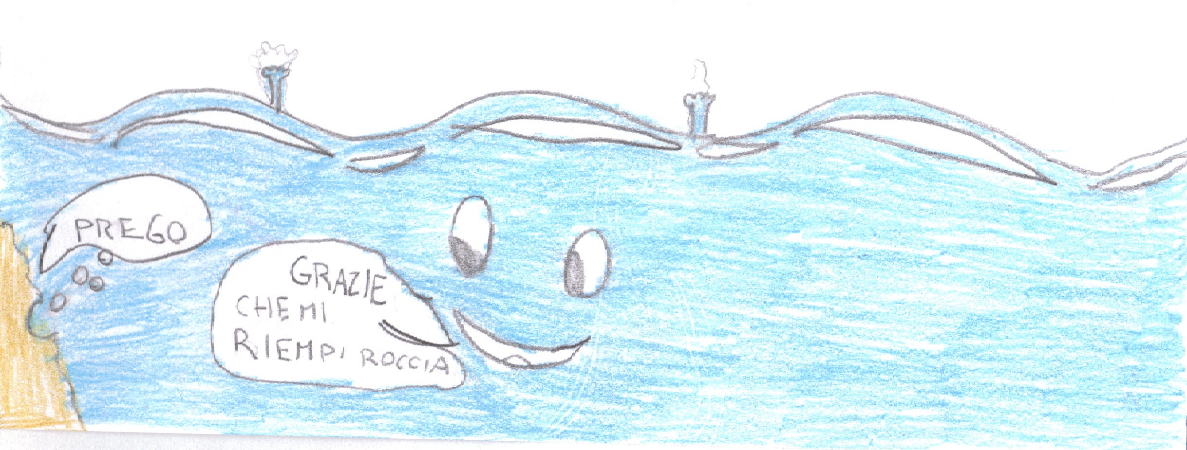 Disegno del fiume tevere